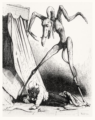 Le Diable Amoureux插图，1845年 作者 爱德华·德·博蒙特