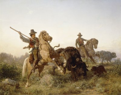 放牧水牛，1862年 作者 爱德华·范·登·博世