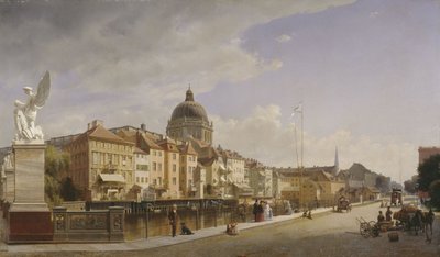 德语： Ansicht der Rückfront der Häuser an der Schloßfreiheit Schloßfreiheit 的房屋后景 作者 约翰·菲利普·爱德华·盖特纳