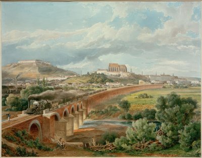 铁路高架桥（Kaiser Ferdinands-Nordbahn布尔诺分公司的高架桥）。 作者 爱德华·古克
