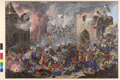 1686 年 9 月 2 日，匈牙利军队胜利地重新征服了布达。 作者 爱德华·古克