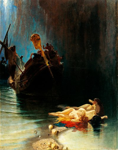 海妖的传说（布面油画 作者 Eduardo Dalbono
