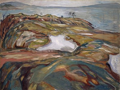 沿海风景，1918年 作者 爱德华·蒙克
