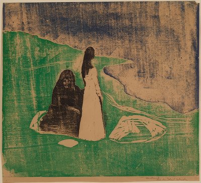 妇女在海边。 1898年 作者 爱德华·蒙克
