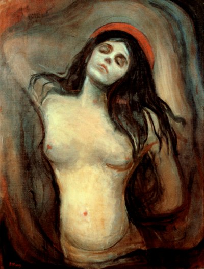 麦当娜，1894-1895年 作者 爱德华·蒙克