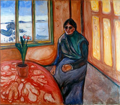 Melancolie (Laura) Painting by Edvard Munch (1863-1944) 1899 Sun. 110x126 cm Oslo, Kommunes Kunstsamlinger Munch-Museet (Musee Munch) 作者 爱德华·蒙克