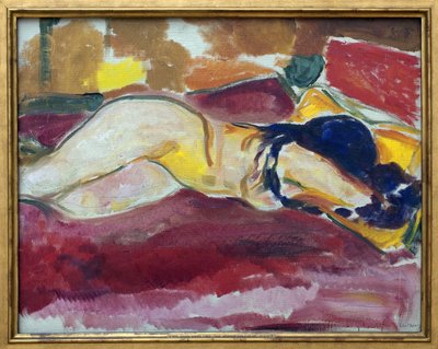 裸体尿布爱德华-蒙克（1863-1944）的画作，帆布油画 作者 爱德华·蒙克