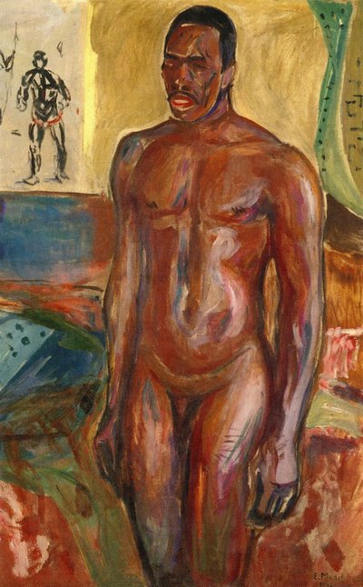 站在裸体非洲 作者 Edvard Munch