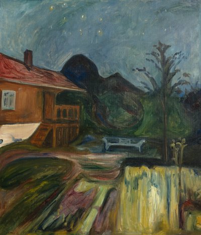 Åsgårdstrand的夏夜 作者 爱德华·蒙克