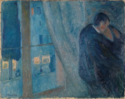 吻》，1892年。 作者 爱德华·蒙克