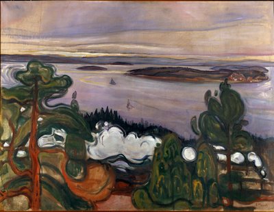 Edvard Munch (1863-1944) 1900 Sun 的《火车的烟雾》。 84.5x109 cm 奥斯陆市立艺术收藏蒙克博物馆（Musee Munch） 作者 爱德华·蒙克