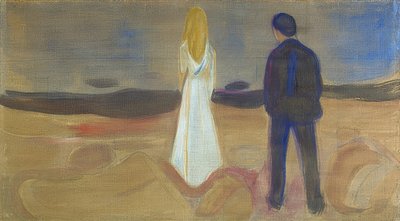 到月经。 De ensomme（Reinhardt Frisian）。 -两个人。寂寞（莱因哈特饰带）。 1906-07 作者 爱德华·蒙克