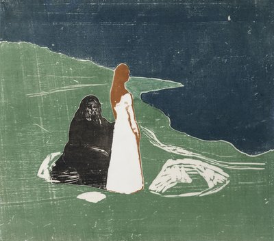 海滨妇女；海边的女人 作者 爱德华·蒙克