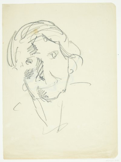 画家的妻子、画家艾格尼丝-韦伊（1878-1964 年）的肖像，正面 作者 爱德华·魏