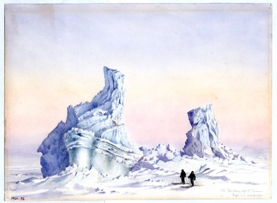 1911年9月1日至11日，埃文斯角的一座冰山（纸上写着） 作者 爱德华·阿德里安·威尔逊