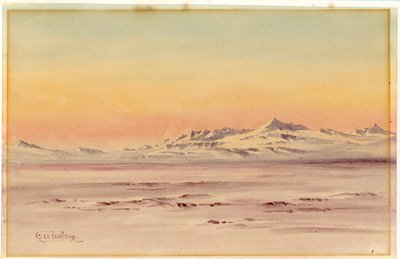 南极沿海风光，1901-04（纸上写着） 作者 爱德华·阿德里安·威尔逊