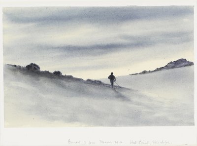 1911年3月30日，下午7点，日落，必胜客，滑雪场 作者 爱德华·阿德里安·威尔逊
