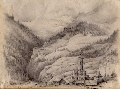 Tiefencastel，瑞士，1899年 作者 爱德华·阿德里安·威尔逊