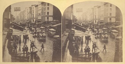 1859年，雨天的百老汇。 作者 爱德华·安东尼