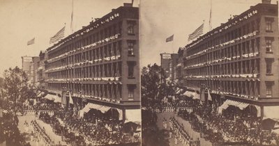 大使馆为市政厅离开大都会，1860年。 作者 爱德华·安东尼