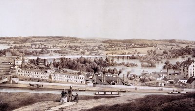 查看弗吉尼亚州里士满的Gamble&39;s Hill，来自&39;弗吉尼亚州专辑&39;，1858年 作者 爱德华·拜尔