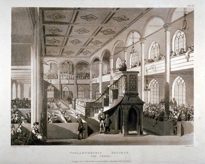伦敦南华克伦敦路的慈善协会机构礼拜堂，1809年 作者 爱德华布莱克本