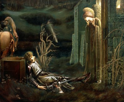 1896年在圣杯教堂的兰斯洛特爵士的梦想 作者 Edward Burne Jones