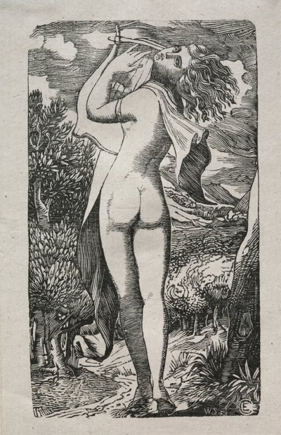 Bacchante或The Lyre上的播放器，1829年。 作者 爱德华·卡尔弗特