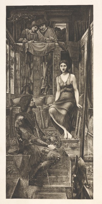 科普图亚国王和乞丐女仆（雕刻） 作者 爱德华·科利（之后）伯恩·琼斯（Burne Jones）