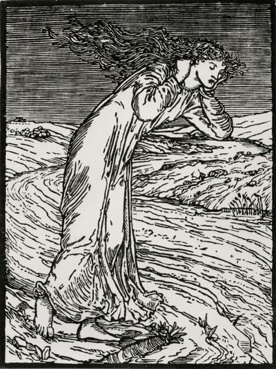 赛琪投河自尽 作者 爱德华·科利（之后）伯恩·琼斯（Burne Jones）