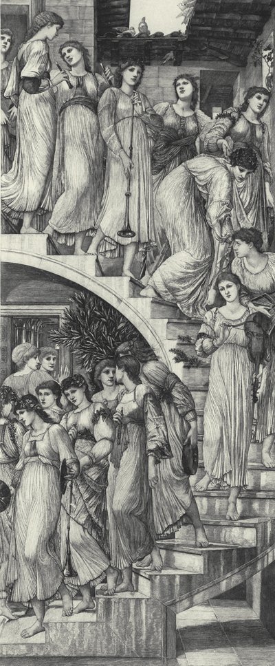 金色楼梯 作者 爱德华·科利（之后）伯恩·琼斯（Burne Jones）