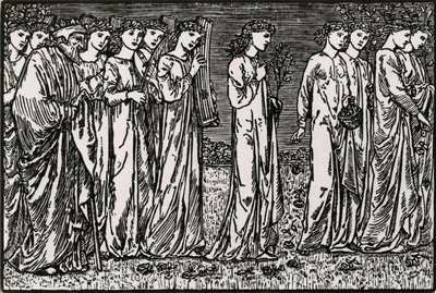 上山的游行 作者 爱德华·科利（之后）伯恩·琼斯（Burne Jones）
