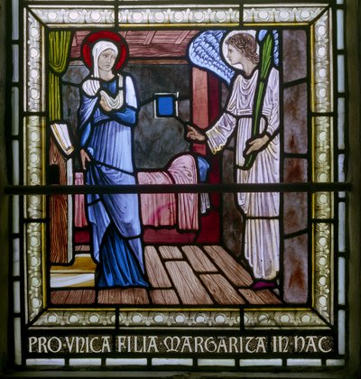 Rottingdean, St Margaret, Morris & Co., Edward Burne-Jones, The Annunciation 作者 爱德华·科利·伯恩-琼斯