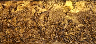 Flodden Field战役，1881-82（镀金石膏） 作者 爱德华·伯恩·琼斯