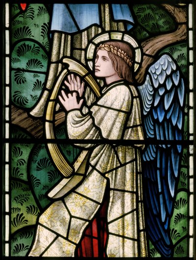 Wilden，All Saints，Morris＆Co.，Edward Burne-Jones，John Henry Dearle（1859-1932），天使天使，天使音乐家，细节，1902-1914，Louisa，Alfred，The Baldwins，总理，卫理公会，Wo 作者 爱德华·科利和迪尔·伯恩·琼斯