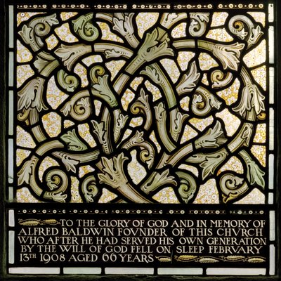 Wilden，All Saints，Morris＆Co.，Edward Burne-Jones，John Henry Dearle（1859-1932），致力于Alfred Baldwin，来自约书亚窗口，1902-1914，Louisa，The Baldwins，总理，卫理公会，Wo 作者 爱德华·科利和迪尔·伯恩·琼斯