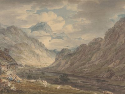 湖区盖茨加思农场的霍尼斯特山口，盖茨加思谷，1789-1804年。 作者 爱德华·戴斯