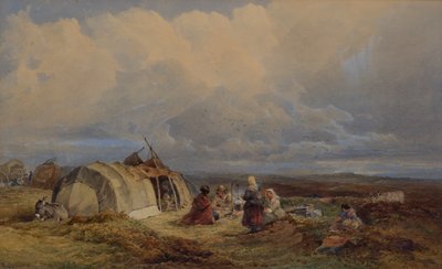 吉普赛营地，约 1863 年（水彩） 作者 爱德华·邓肯