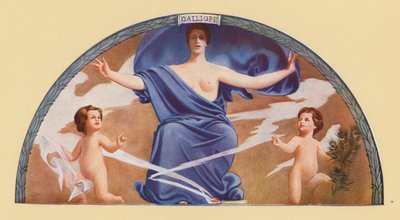卡利俄普，史诗和雄辩的缪斯女神（彩色石版印刷品） 作者 爱德华·爱默生·西蒙斯