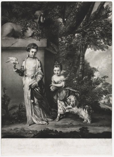 阿玛贝尔和玛丽-杰米玛-约克女士，约1761年。 作者 爱德华·费舍尔