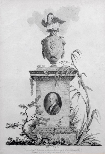 Thomas Augustine Arne博士（1710-78），詹姆斯希思（1757-1834），1793年（另见84546） 作者 爱德华·弗朗西斯·伯尼