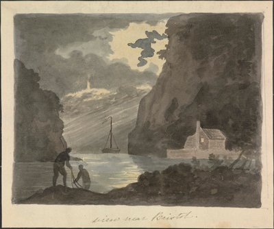 布里斯托尔附近的景观 作者 Edward Francis Burney