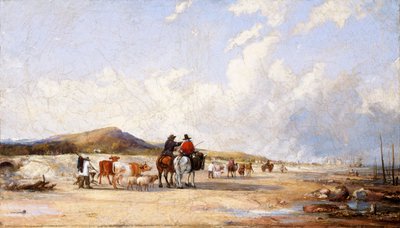 穿越沙地到斯旺西市场"，约1850年代 作者 爱德华·弗朗西斯·德鲁·普里查德