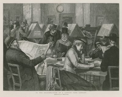 在伦敦免费图书馆的阅览室 作者 Edward Frederick Brewtnall