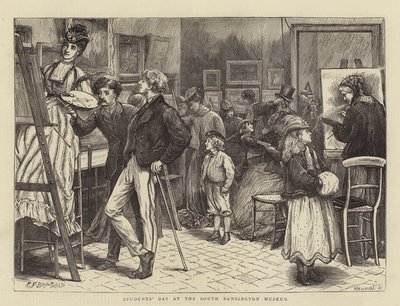 南肯辛顿博物馆的学生节 作者 Edward Frederick Brewtnall