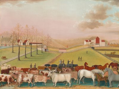 康奈尔农场，1848年。 作者 爱德华·希克斯