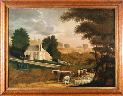 威廉·佩恩的坟墓，1848年 作者 爱德华·希克斯