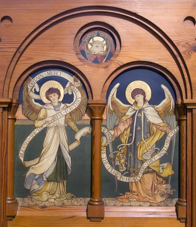 Garstang，St Thomas，Shrigley＆Hunt（1873-1982），Edward Holmes Jewitt（1849-1929），Angel Reredos，c.1877 作者 爱德华·霍姆斯·杰威特