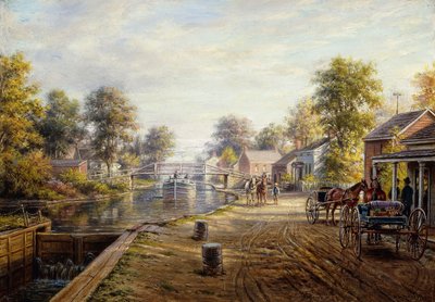 沿特拉华河和哈德逊运河的景象，1907年 作者 爱德华·兰本·亨利