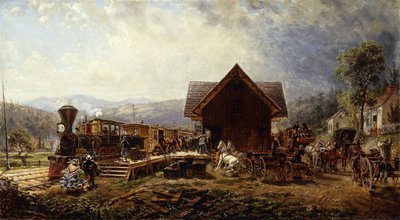 9.864 AM旅馆，康涅狄格州斯特拉特福，1864年 作者 爱德华·兰本·亨利